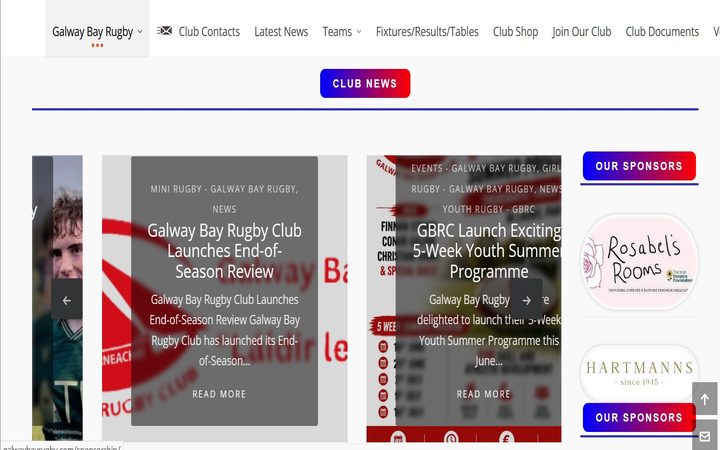 Galway Bay Rugby Club website